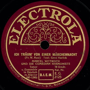 COMEDIAN HARMONISTS: Ich träum von einer Märchennacht Schellack 78rpm EX - Bild 1 von 4