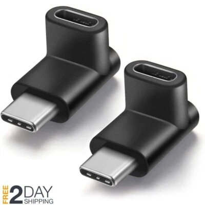 Right Angle Type C USB Adapter Extension for Laptop Monitor TV PC USB 90 Degree - Image 1 of 4