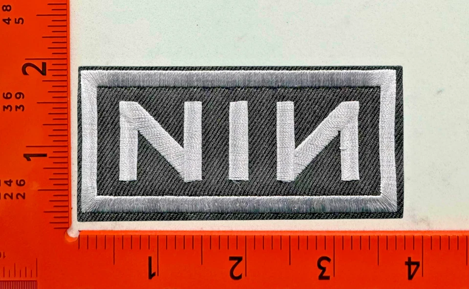 Nine Inch Nails Patch – Embroidered Iron-On Sew-On NIN Rock Band Logo Badge - Image 1 of 1