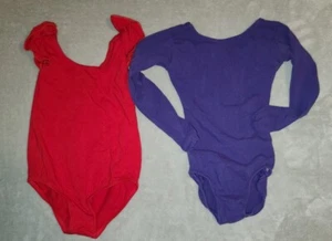 Lote de 2 bailarinas Unitard de manga corta y larga talla 6 (XS/M) para niñas - Imagen 1 de 7