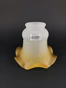 Glass Spare Lampshade for Applique Lampshade And Chandeliers Brass Amber - Picture 1 of 2