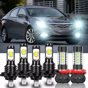 Para For Hyundai Sonata 2011 2012 2013 2014 Kit de Faros LED + Luces Antiniebla - Imagen 1 de 11