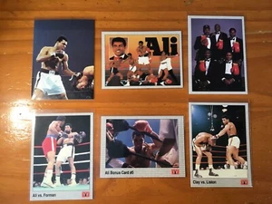 Lotto 5 carte diverse Muhammad Ali Cassius Clay 1991 All World Boxing + Fan Club - Foto 1 di 2