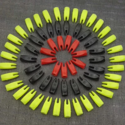 30pcs 9/32" Archery Arrow Nocks Pin Plastic Tails Wood Bamboo Shaft 7.2MM Taper - Image 1 of 4
