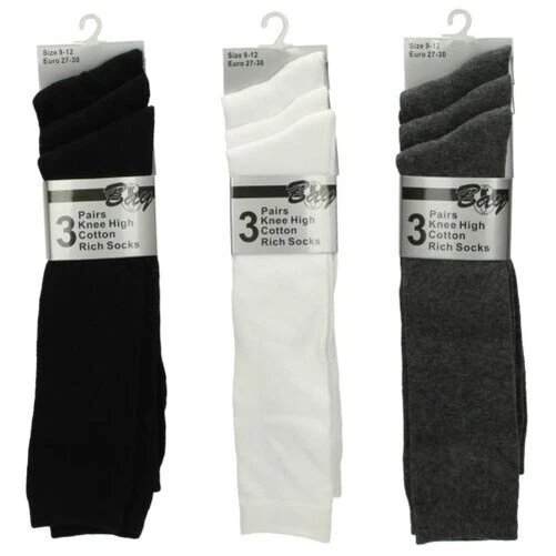 Filles Bay Hauteur Genou Chaussettes Riche en Coton - Photo 1/1