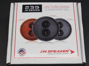 J.W. Speaker 0346493 LED Round Turn Signals with Clear Lenses for Jeep JK - Picture 1 of 6