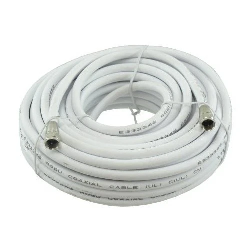 50' RG6 White Coaxial Cable - Image 1 of 1