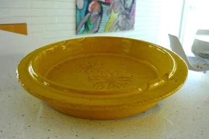 VINTAGE BITOSSI THICK YELLOW GLAZED POTTERY 9" HEAVY ITALY MIDCENTRY MODERN - Picture 1 of 24