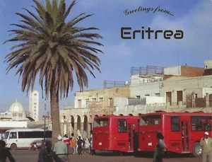 Cartolina Saluti dall'Eritrea Asmara City Bus Terminal Come Nuova Mai Usata - Foto 1 di 1