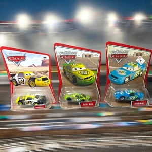 Disney Cars Diecast Shiny Wax Leakless Sparemint 2008 Set Of 3 Brand New Sealed - Picture 1 of 10