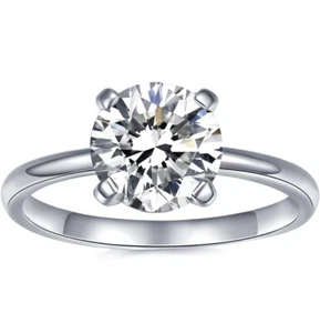 2.0 Carat 18K White Gold Plated VVS1 Solitaire Engagement Ring Brand New Genuine - Picture 1 of 12