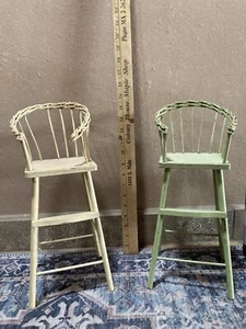 Vintage wooden doll chairs from 1930s - Bild 1 von 9