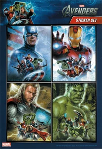 Paquete de Pegatinas - Vengadores Capitán América Thor Iron Man Hulk Marvel Regalo Nuevo 15880 - Imagen 1 de 1