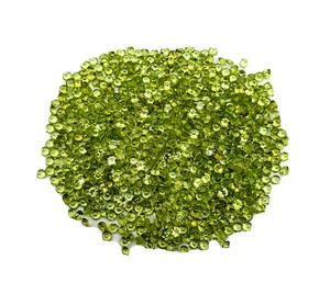 Natural Peridot Round Cut Loose Gemstone Lot 100 Pcs 3 MM - Picture 1 of 5