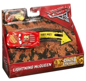 Disney Pixar Cars 3 Crazy 8 Crashers Lightning McQueen Vehicle 1:55 Scale NEW! - Picture 1 of 9