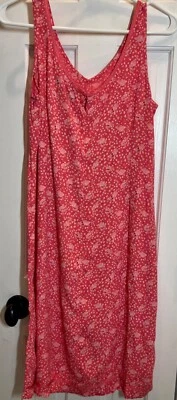 VESTIDO SIN MANGAS GAP ROSA FLORES TALLA M 100% RAYÓN NUEVO Foto 1 de 2