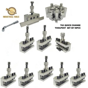 10 Piece T63 Quick Change Tool Post Set Colchester Bantam 25mm Capacity - Imagen 1 de 5