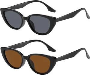 2 Stück Cat-Eye-Sonnenbrillen, Uv-Schutz-Sonnenbrillen, Modische Sonnenbrillen, - Bild 1 von 6