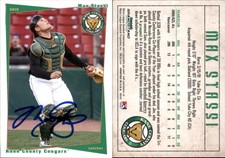 Max Stassi Signed 2010 Grandstand Kane County Cougars SGA #NNO RC Card Auto AU