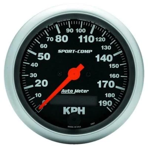 Auto Meter Sport-Comp Series Speedometer 3-3/8" In-Dash Programmable 0-190 km/h - Picture 1 of 1