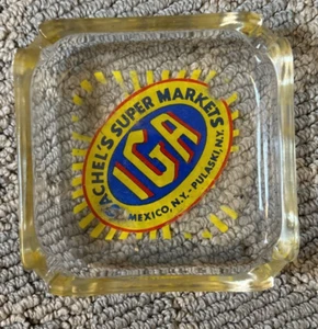 Vtg IGA Ashtray Sachel’s Super Markets Mexico & Pulaski N.Y - Picture 1 of 4
