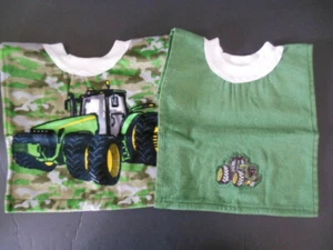 JOHN DEERE terry baby/toddler bibs, New Handcrafted - Picture 1 of 6