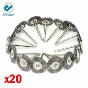 Cepillo de alambre de acero inoxidable 20 piezas ajuste herramienta giratoria amoladora de troqueles rueda de extracción - Imagen 1 de 12
