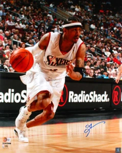 Allen Iverson handsigniertes Philadelphia 76ers 16x20 Drive Foto - Beckett W Holo - Bild 1 von 11