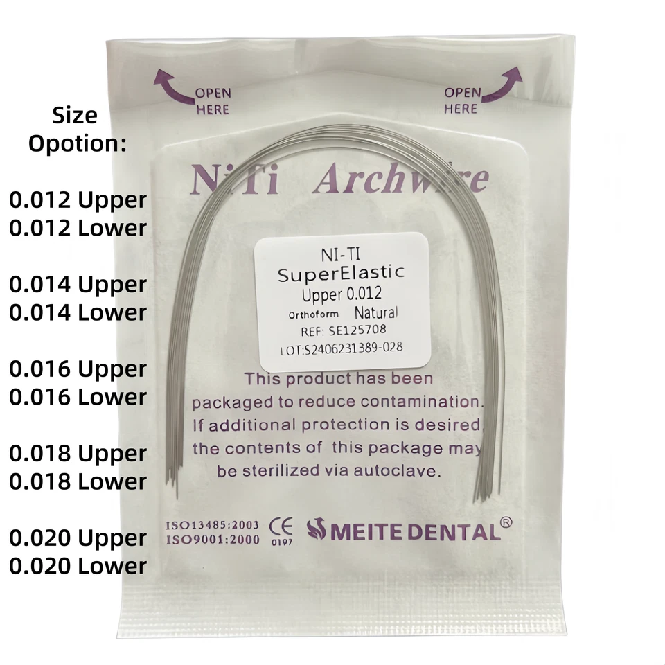 Dental Orthodontic Niti Arch Wire Super Elastic Natural Nature Form Round - Image 1 of 4