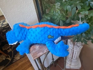 GoDog 22" Gator Squeakers Peluche Cane Giocattolo Tecnologia Guardia da Masticare Grande, Blu Arancio - Foto 1 di 16