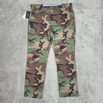 Polo Ralph Lauren Pants Men's 36x32 Green Camo Stretch Straight Fit Chino NWT - Image 1 of 4