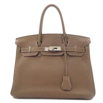 HERMES  Birkin 30 Etoupe SilverHardware Handbag Taurillon Clemence  Ladies [... - Image 1 of 4