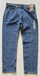 NWT Men’s 505 Levi 33x30 Regular Fit Medium Wash Blue Jeans With Comfort Stretch - Picture 1 of 14