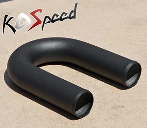 UNIVERSAL 2.5" TURBO INTERCOOLER PIPE U-BEND 180 DEGREE DIY BLACK POWDERCOAT PSI - Picture 1 of 1