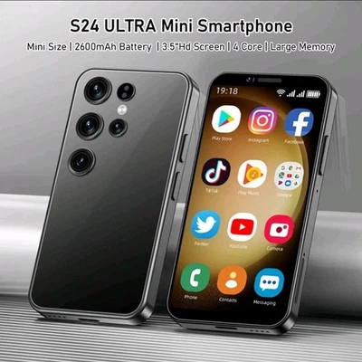 S24 Ultra Mini Smartphone 3.5 inch 2GB+16GB Dual SIM Mobile Phone Android 8.1  - Image 1 of 4