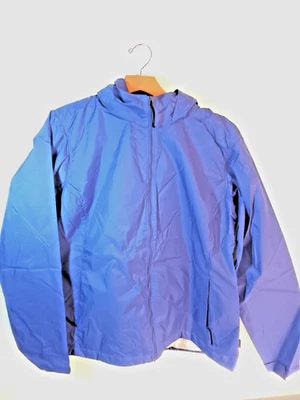 Chaqueta Cabela's Para Hombres XL Púrpura Con Capucha Lluvia Shell Exterior Senderismo Bolsillos con Cremallera Foto 1 de 4