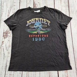 Journey Departure 1980 Black Short Sleeve Cotton Blend T-Shirt Kids 15/16 - Picture 1 of 8