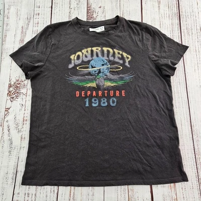 Journey Departure 1980 Black Short Sleeve Cotton Blend T-Shirt Kids 15/16 - Image 1 of 4