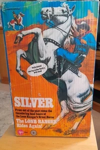 VINTAGE MARX 'THE LONE RANGER RIDES AGAIN' 'SILVER' BOXED !RARE! - Picture 1 of 16