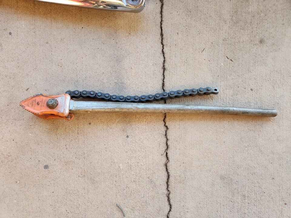 Llave de correa de tubo de cadena VULCAN VINTAGE No. 12 - 25" de largo Foto 1 de 4