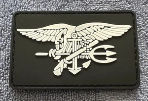 NAVY SEAL TRIDENT 2x3 PVC Morale Patch Hook Backing Brand New - Picture 1 of 4