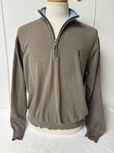Sweater Jacket Men sz XXL Golf Long Sleeves Brown 3/4 Zip Collar Bobby Jones - Picture 1 of 21