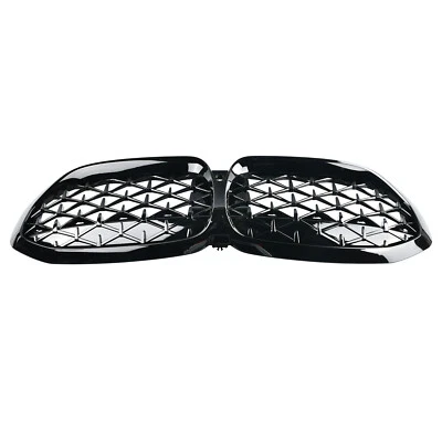 Parrilla delantera de diamante para riñón negra brillante para BMW G20 330i M340i 2019-2022 Foto 1 de 4