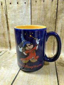 Vtg Walt Disney World Mickey Mouse Coffee Mug Blue Sorcerer Fantasia Thailand - Foto 1 di 6