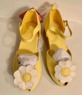Sandalias Gymboree A Pop of Daisies Alpargata Amarilla Margarita Nuevas con Etiquetas Talla 1 Foto 1 de 4