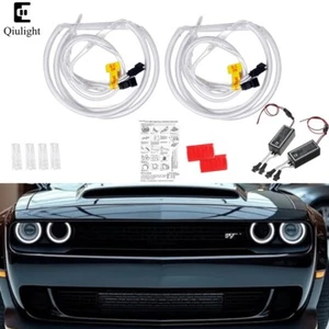 CCFL Angel Eyes Halo Rings for Dodge Challenger Headlight Demon Light DRL - Picture 1 of 20