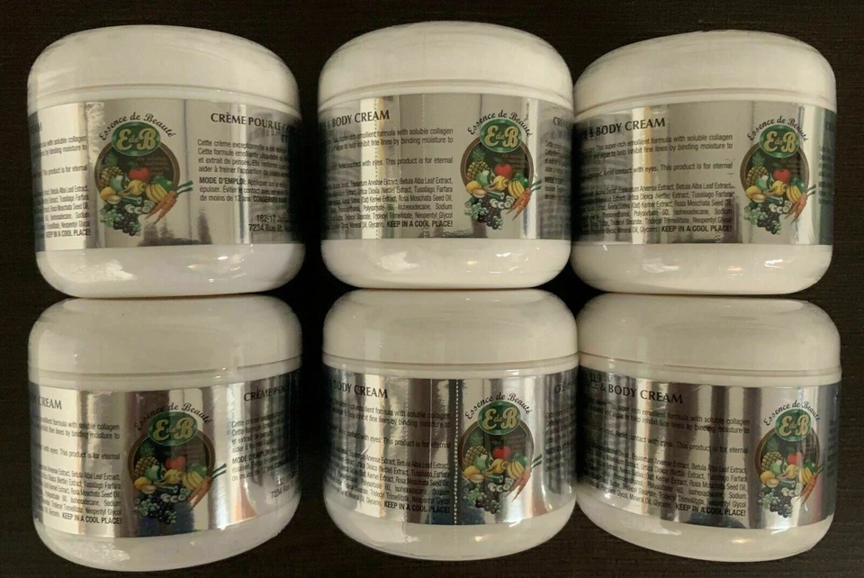 {PACK OF 6} Essence de Beaute Collagen & Vitamin E Face and Body Cream, 4oz Each - Image 1 of 1