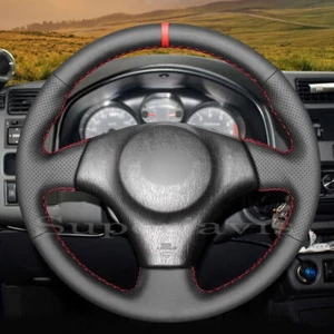 Custom Black PU Leather Steering Wheel Stitch on Cover For Toyota RAV4 Celica - Picture 1 of 10