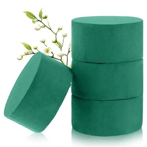 4Pcs Floral Foam 3.15 Inches Floral Foam Round Wet Dry Flower Foam Blocks Art... - Picture 1 of 7