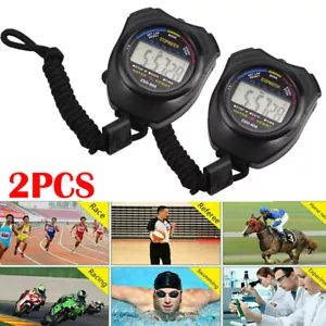 2 Cronometros Deportivos Cronometro Digital Profesionales Temporizador de alarma - Picture 1 of 13